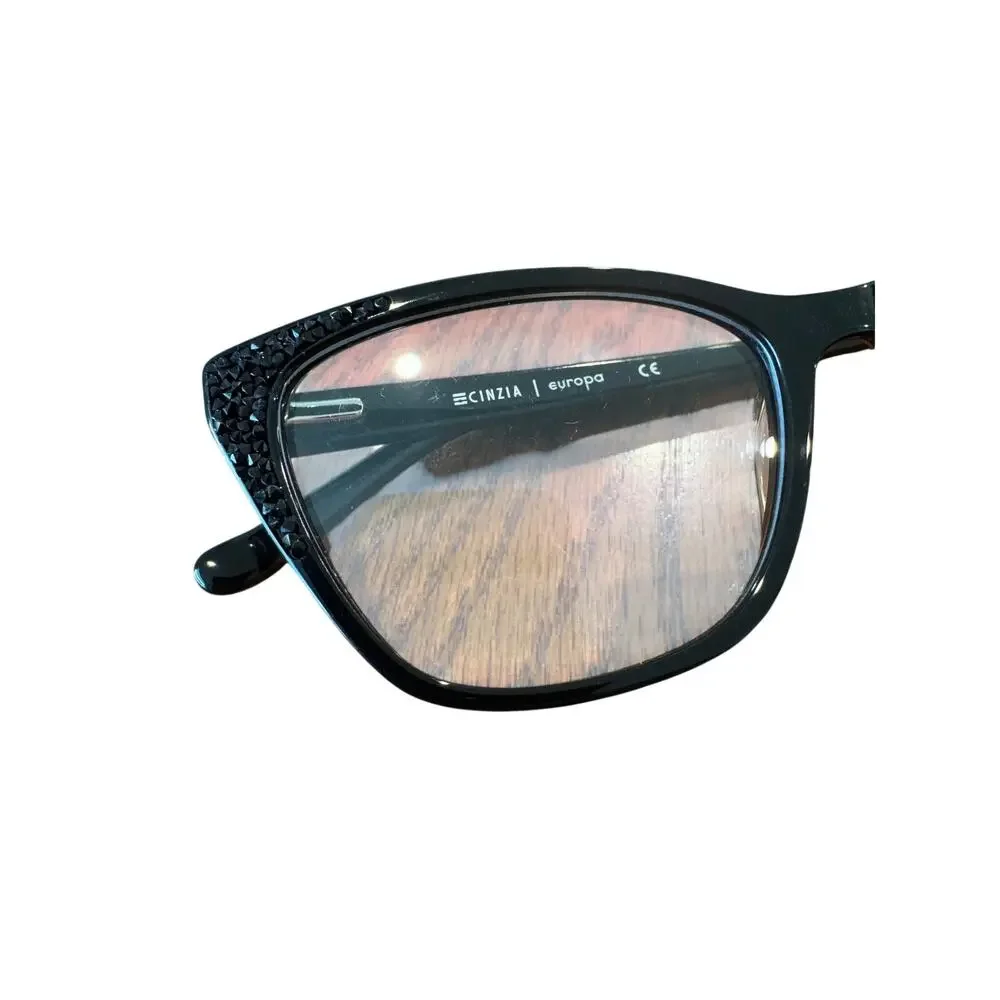 NEW Cinzia Black rhinestone Cat eye Ophthalmic 5149 Eyeglasses